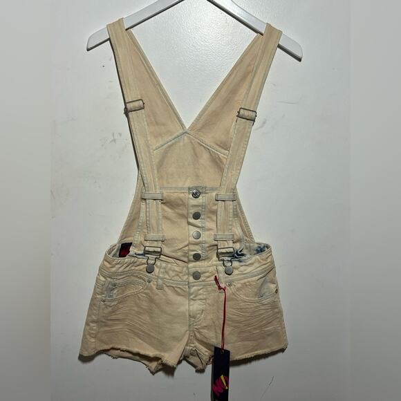 No! Jeans Denim Shortalls S NWT - Picture 1 of 5